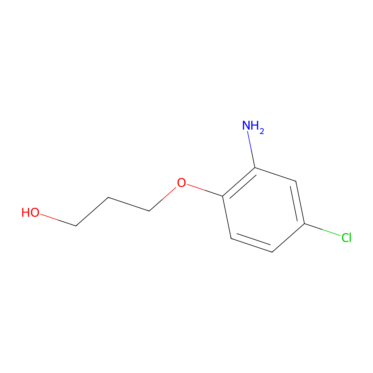 3-(2-Amino-4-chlorophenoxy)propan-1-ol molecular structure, CAS 1094290-91-1