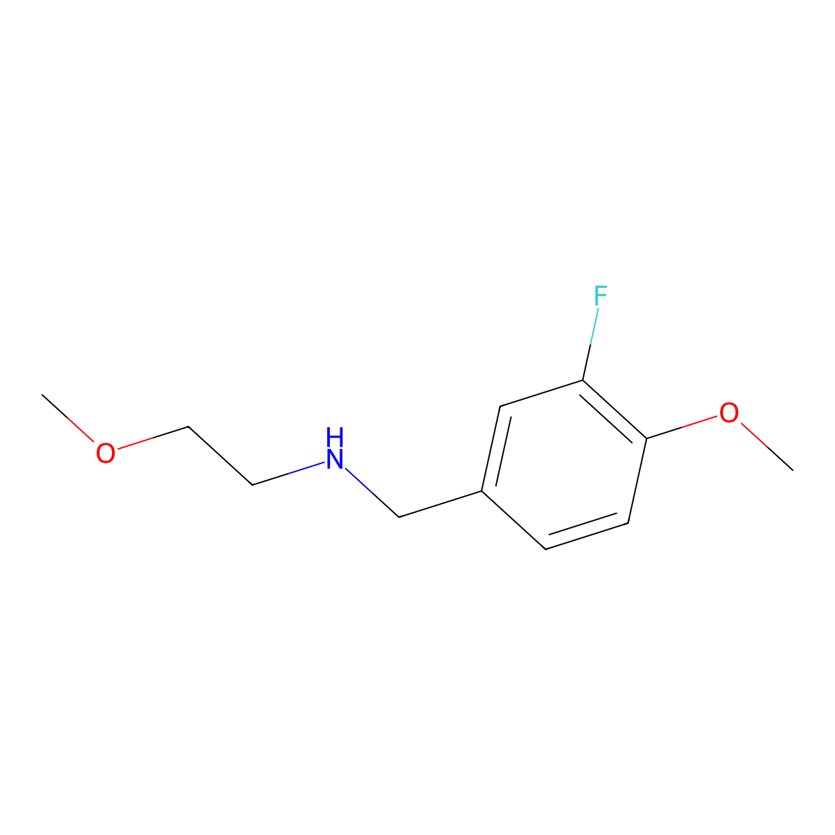 [(3-Fluoro-4-methoxyphenyl)methyl](2-methoxyethyl)amine molecular structure, CAS 1094291-76-5