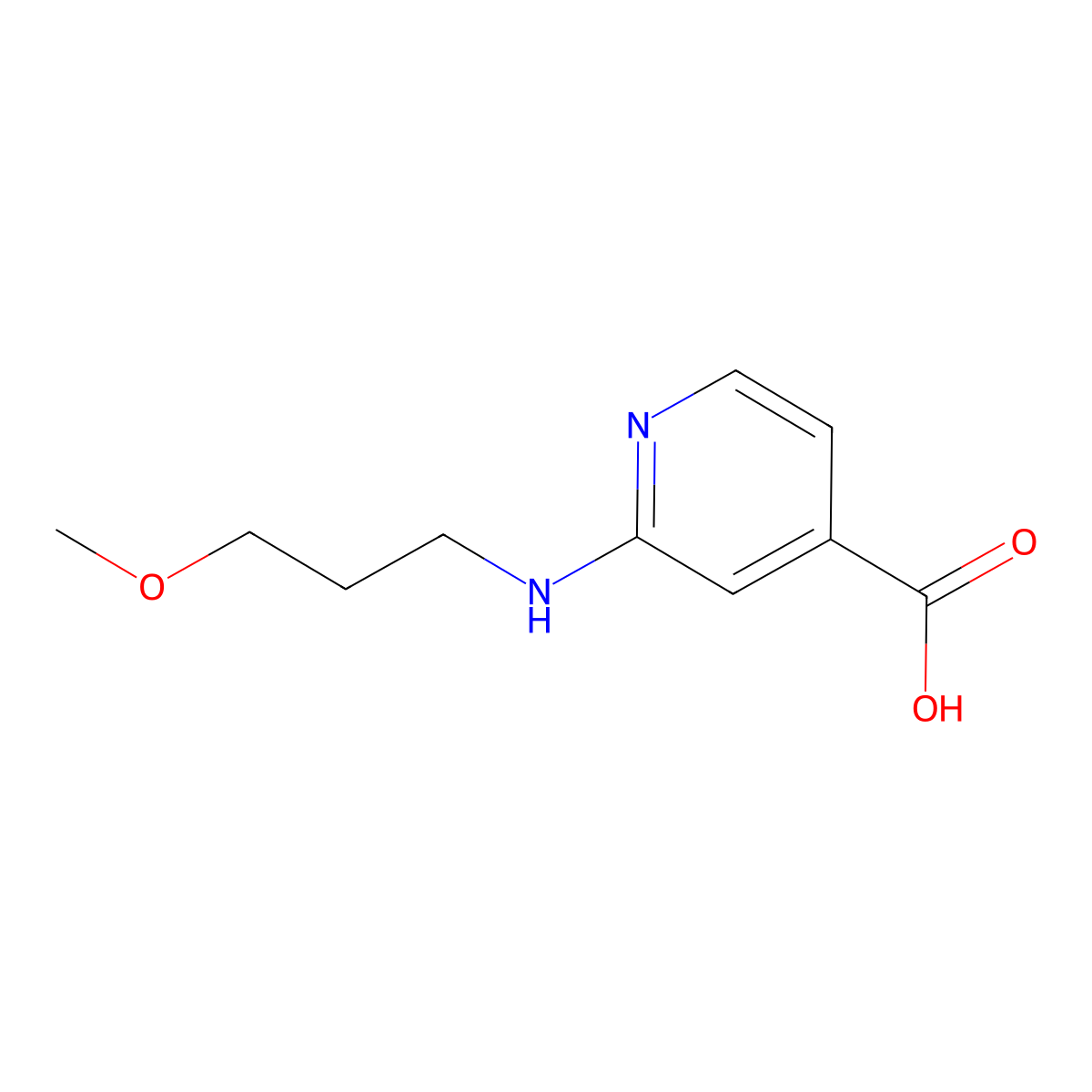 2-[(3-Methoxypropyl)amino]isonicotinic acid molecular structure, CAS 1094292-11-1