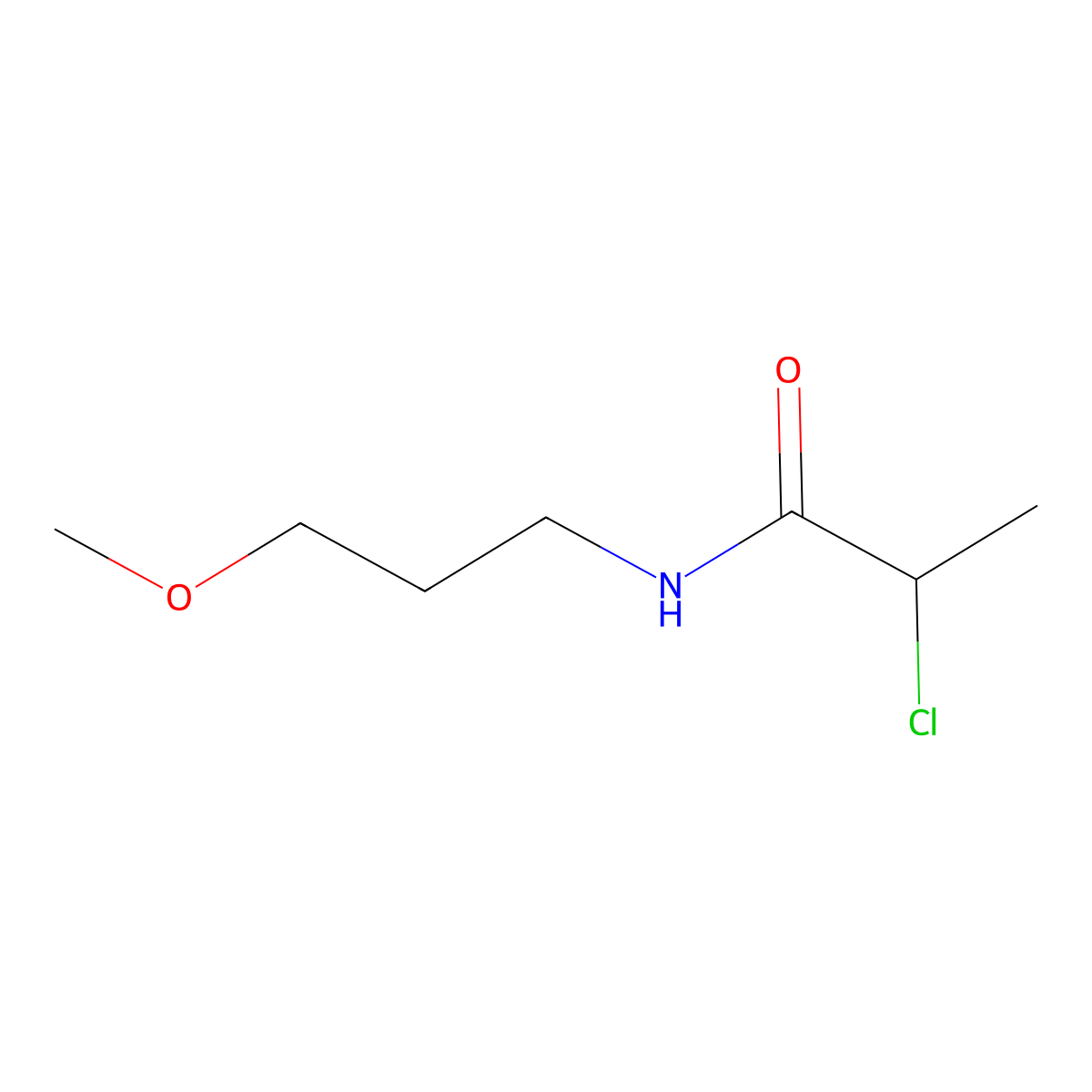 2-chloro-N-(3-methoxypropyl)propanamide molecular structure, CAS 1094292-31-5