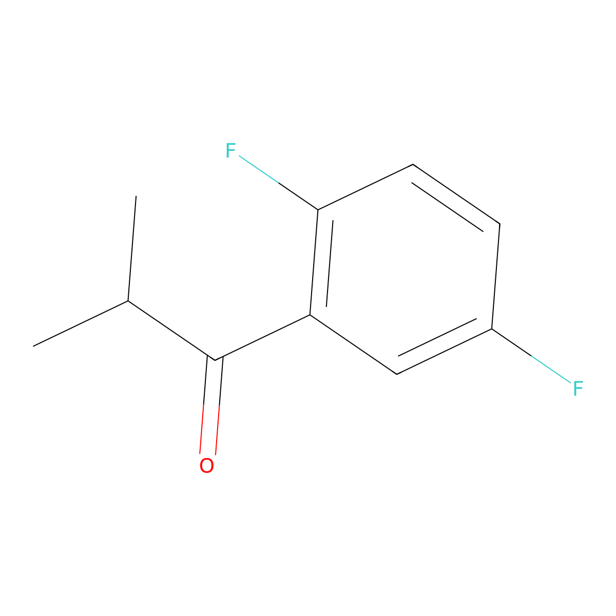 1-(2,5-Difluorophenyl)-2-methylpropan-1-one molecular structure, CAS 1094292-49-5