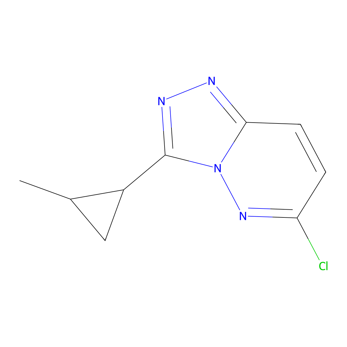 6-Chloro-3-(2-methylcyclopropyl)-[1,2,4]triazolo[4,3-b]pyridazine molecular structure, CAS 1094292-73-5