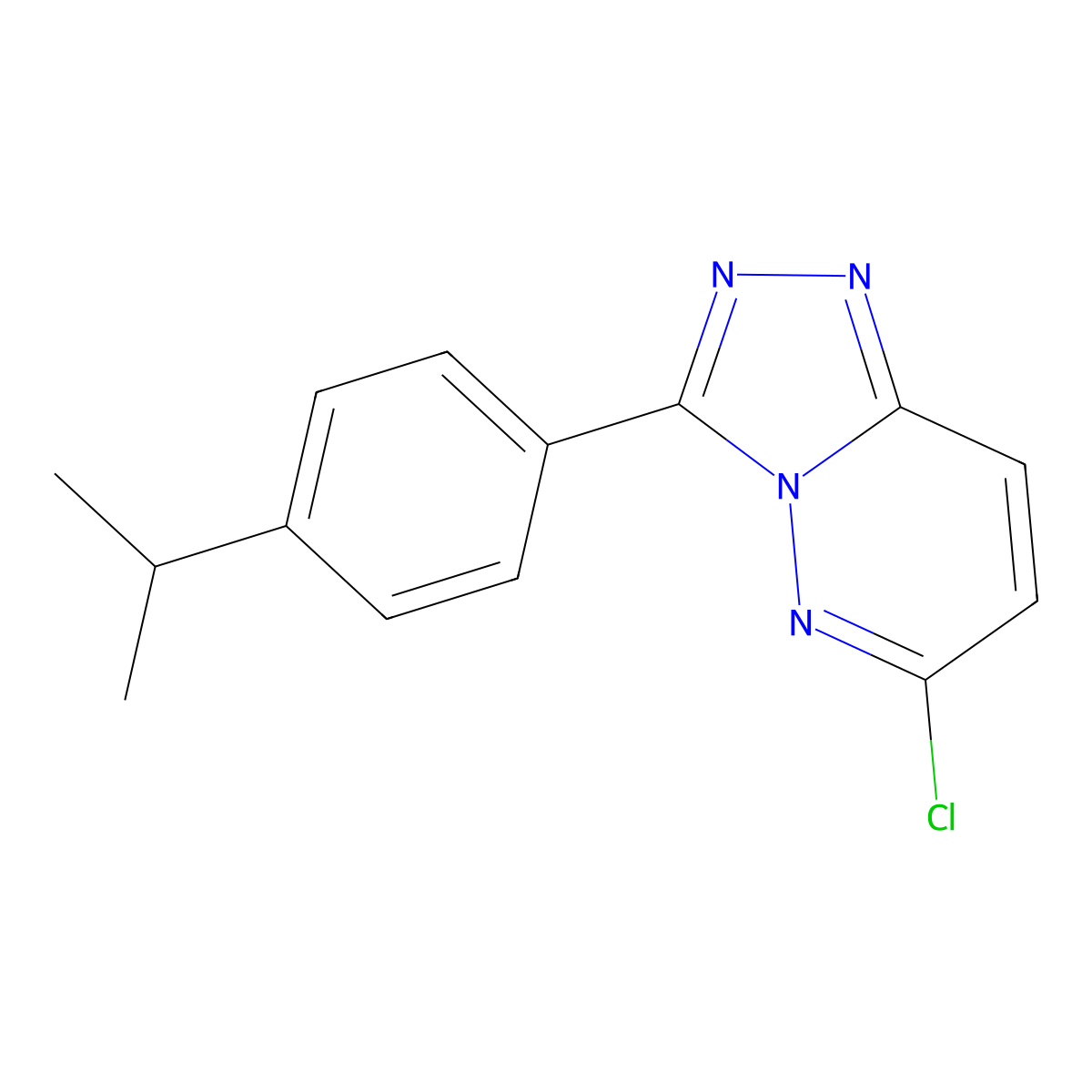 6-Chloro-3-(4-isopropylphenyl)[1,2,4]triazolo[4,3-b]pyridazine molecular structure, CAS 1094292-74-6