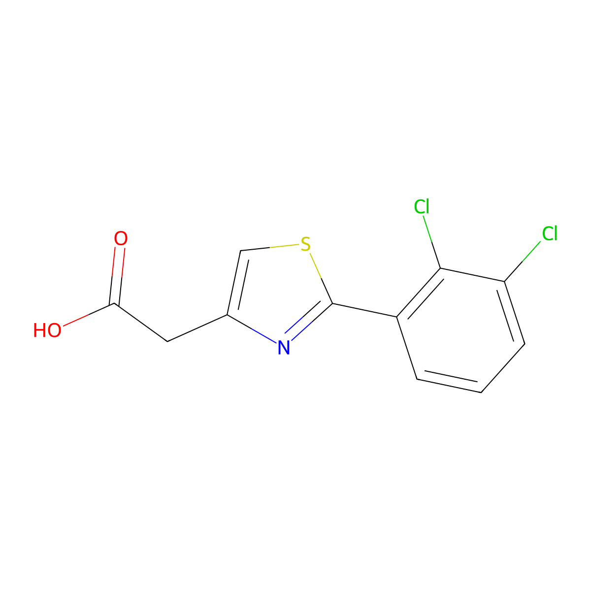 2-[2-(2,3-Dichlorophenyl)-1,3-thiazol-4-yl]acetic acid molecular structure, CAS 1094293-77-2