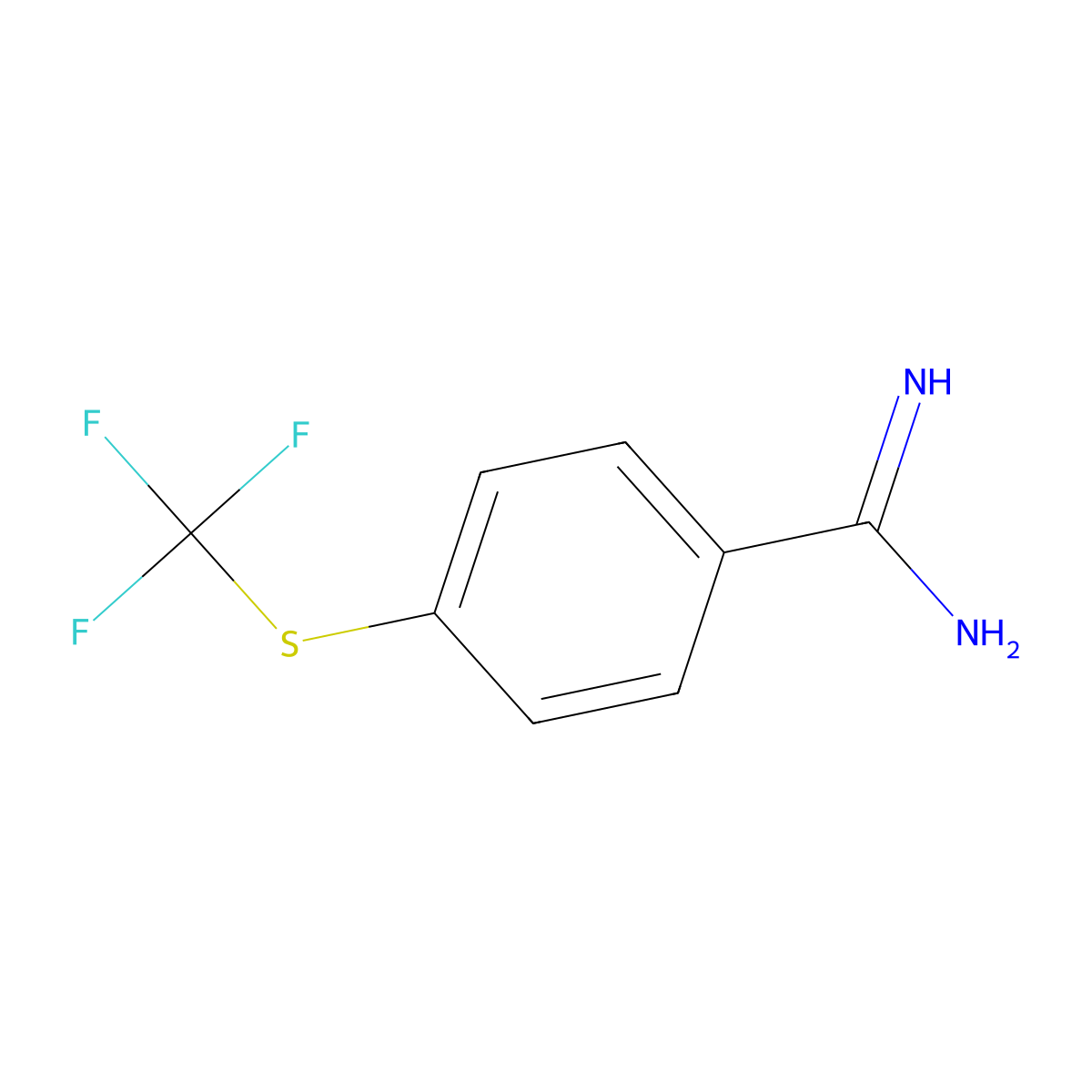 4-((Trifluoromethyl)thio)benzimidamide molecular structure, CAS 1094293-81-8