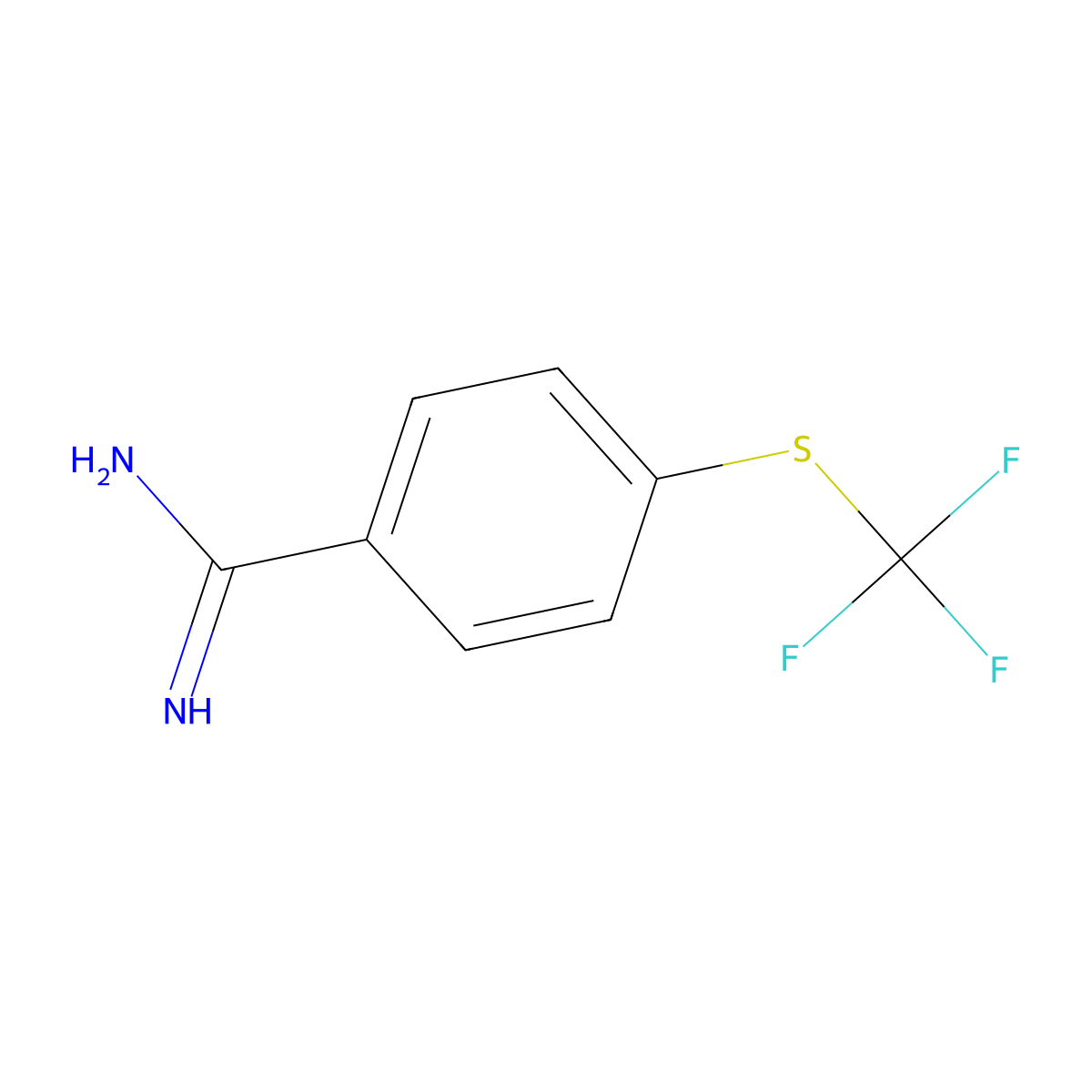 4-((Trifluoromethyl)thio)benzimidamide molecular structure, CAS 1094293-81-8