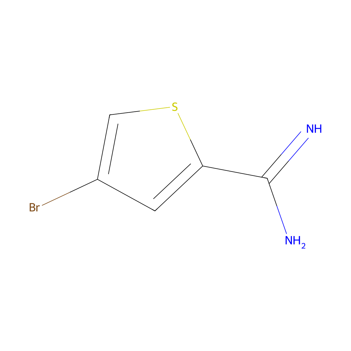 4-Bromothiophene-2-carboximidamide molecular structure, CAS 1094293-83-0