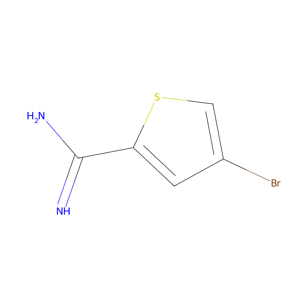 4-Bromothiophene-2-carboximidamide molecular structure, CAS 1094293-83-0