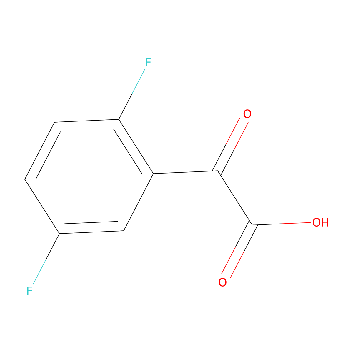 2-(2,5-Difluorophenyl)-2-oxoacetic acid molecular structure, CAS 1094294-16-2