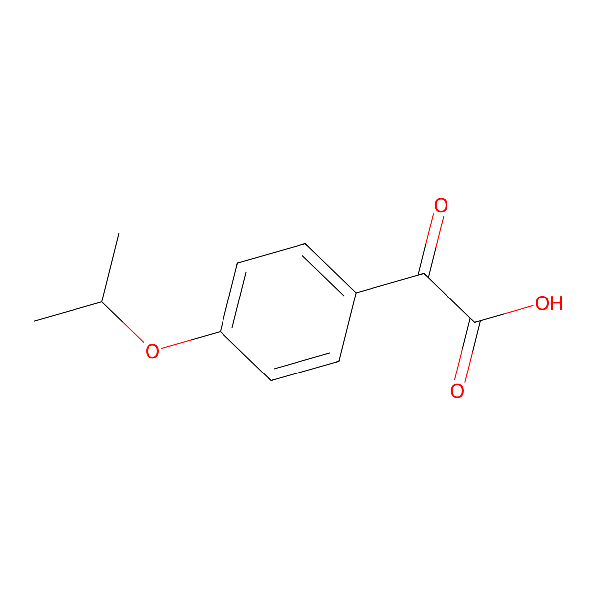 2-Oxo-2-[4-(propan-2-yloxy)phenyl]acetic acid molecular structure, CAS 1094294-19-5