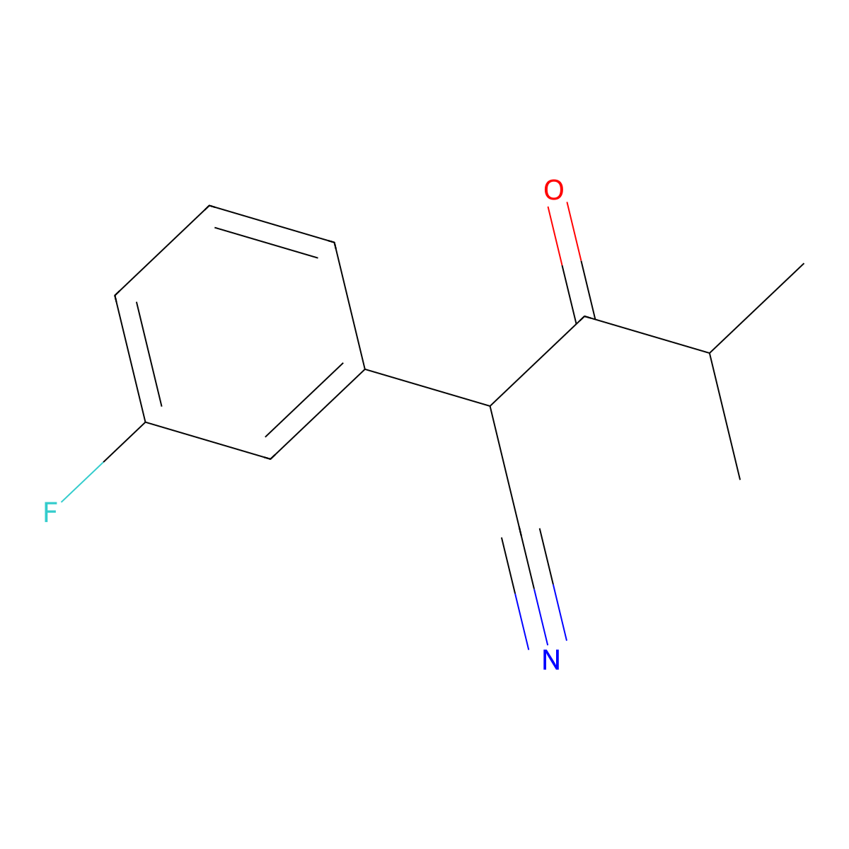 2-(3-Fluorophenyl)-4-methyl-3-oxopentanenitrile molecular structure, CAS 1094294-87-7