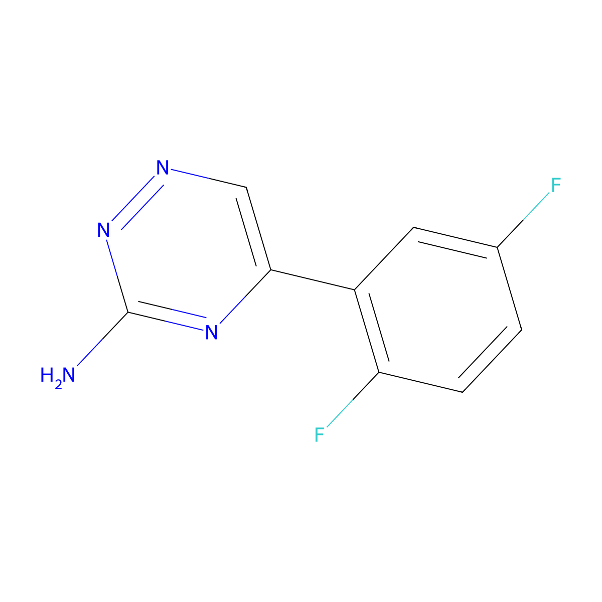 5-(2,5-Difluorophenyl)-1,2,4-triazin-3-amine molecular structure, CAS 1094296-76-0