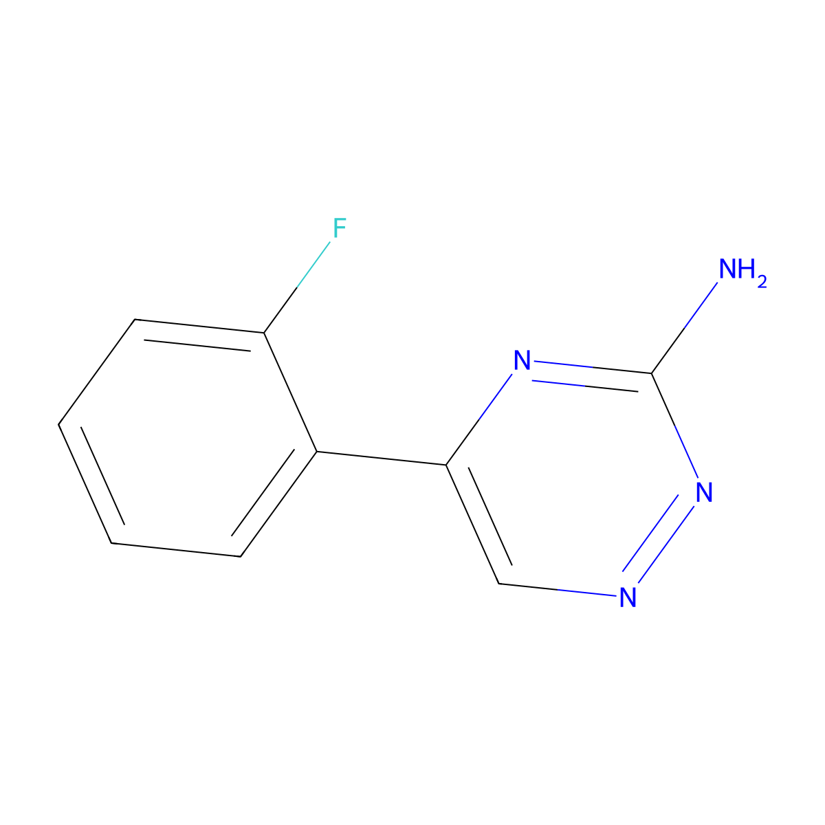 5-(2-Fluorophenyl)-1,2,4-triazin-3-amine molecular structure, CAS 1094296-86-2