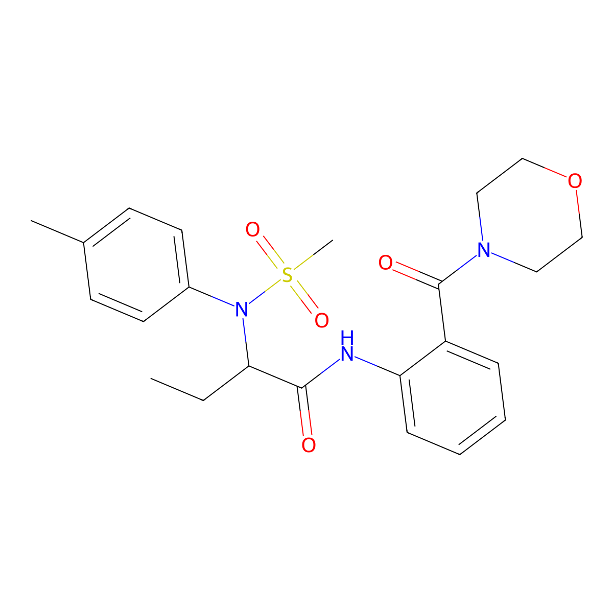 2-[(4-methylphenyl)(methylsulfonyl)amino]-N-[2-(morpholin-4-ylcarbonyl)phenyl]butanamide molecular structure, CAS 1094297-97-8