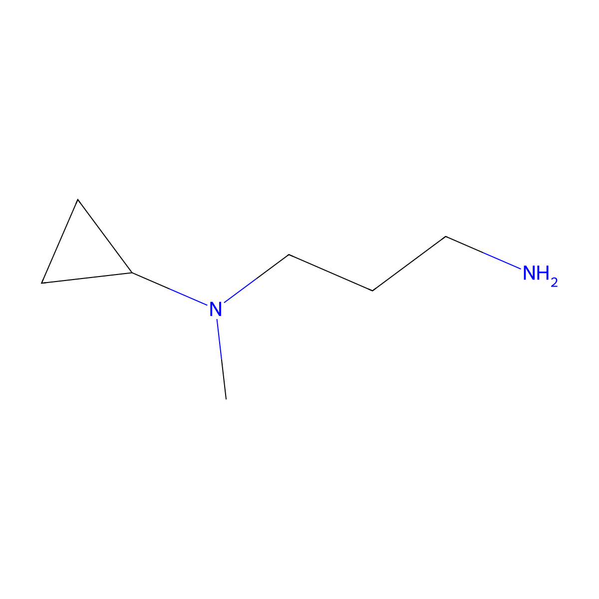 N-(3-aminopropyl)-N-methylcyclopropanamine molecular structure, CAS 1094298-31-3