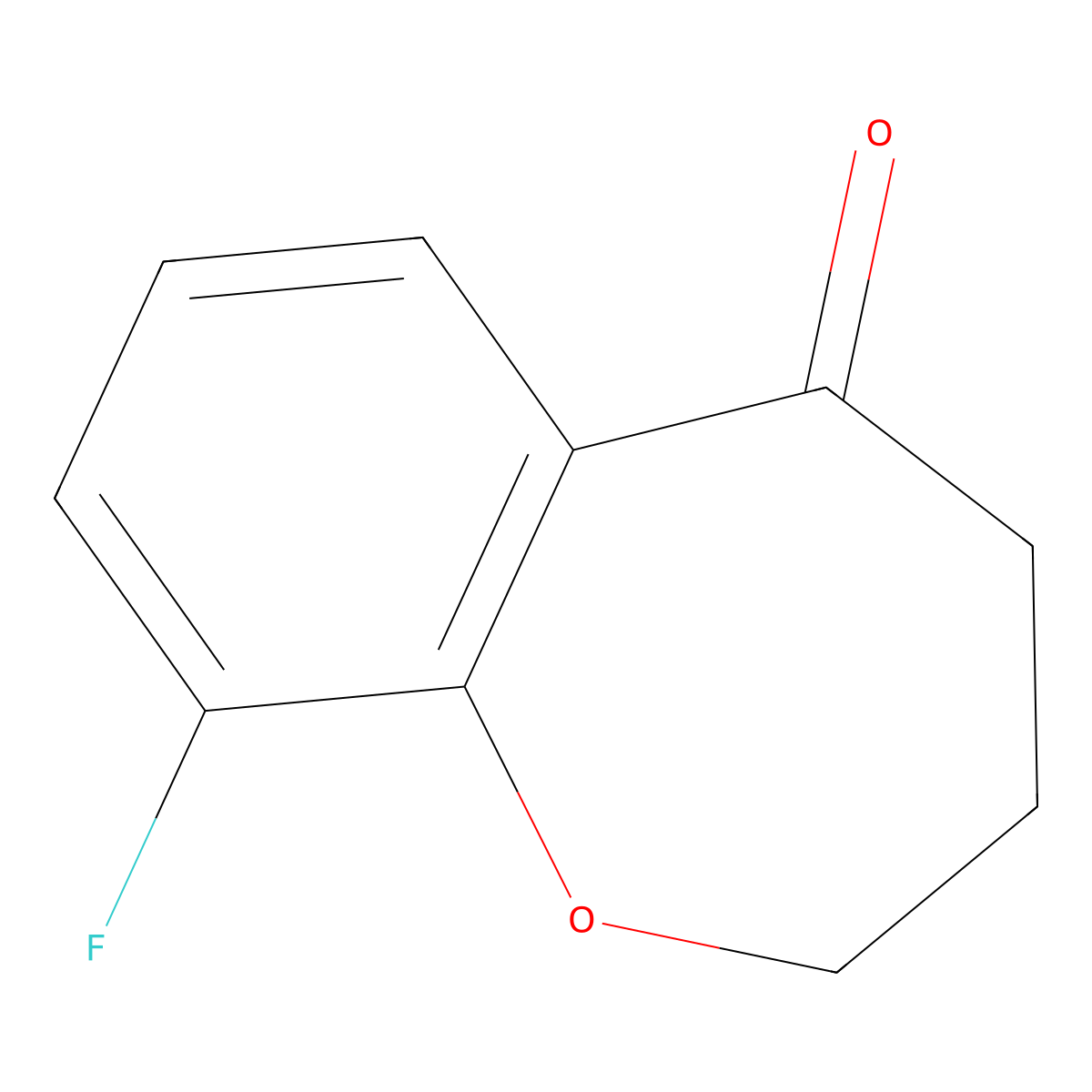 9-Fluoro-2,3,4,5-tetrahydro-1-benzoxepin-5-one molecular structure, CAS 1094299-21-4