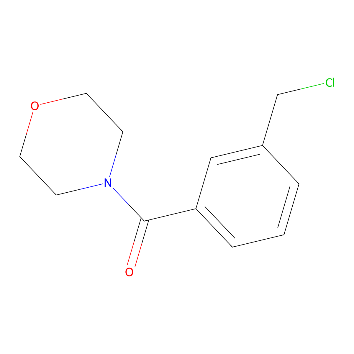 (3-(Chloromethyl)phenyl)(morpholino)methanone molecular structure, CAS 1094300-44-3