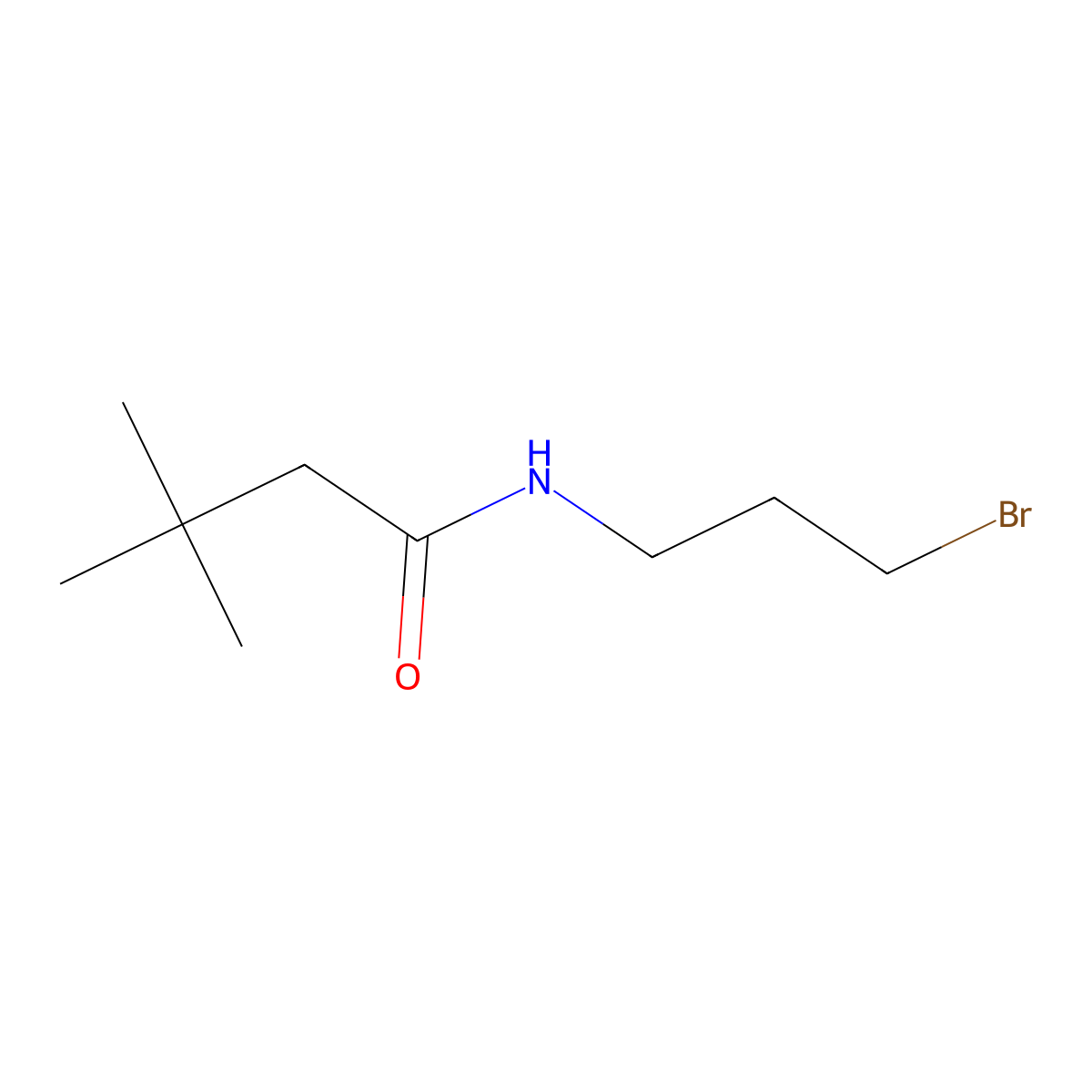 N-(3-bromopropyl)-3,3-dimethylbutanamide molecular structure, CAS 1094301-76-4