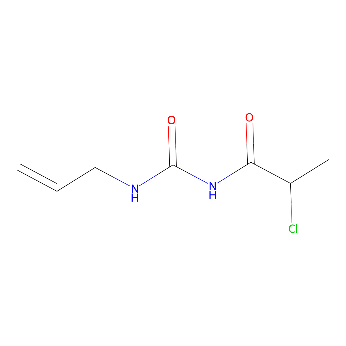 1-(2-Chloropropanoyl)-3-(prop-2-en-1-yl)urea molecular structure, CAS 1094302-21-2