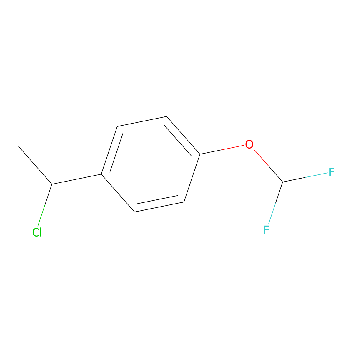 1-(1-Chloroethyl)-4-(difluoromethoxy)benzene molecular structure, CAS 1094302-39-2