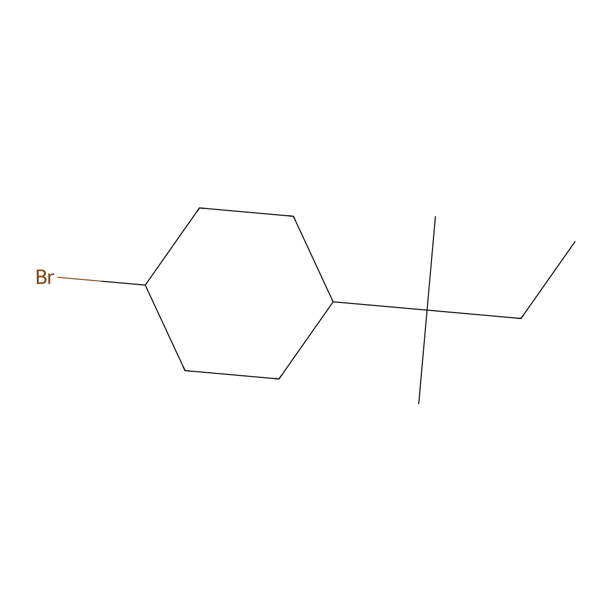 1-Bromo-4-(2-methylbutan-2-yl)cyclohexane molecular structure, CAS 1094303-04-4