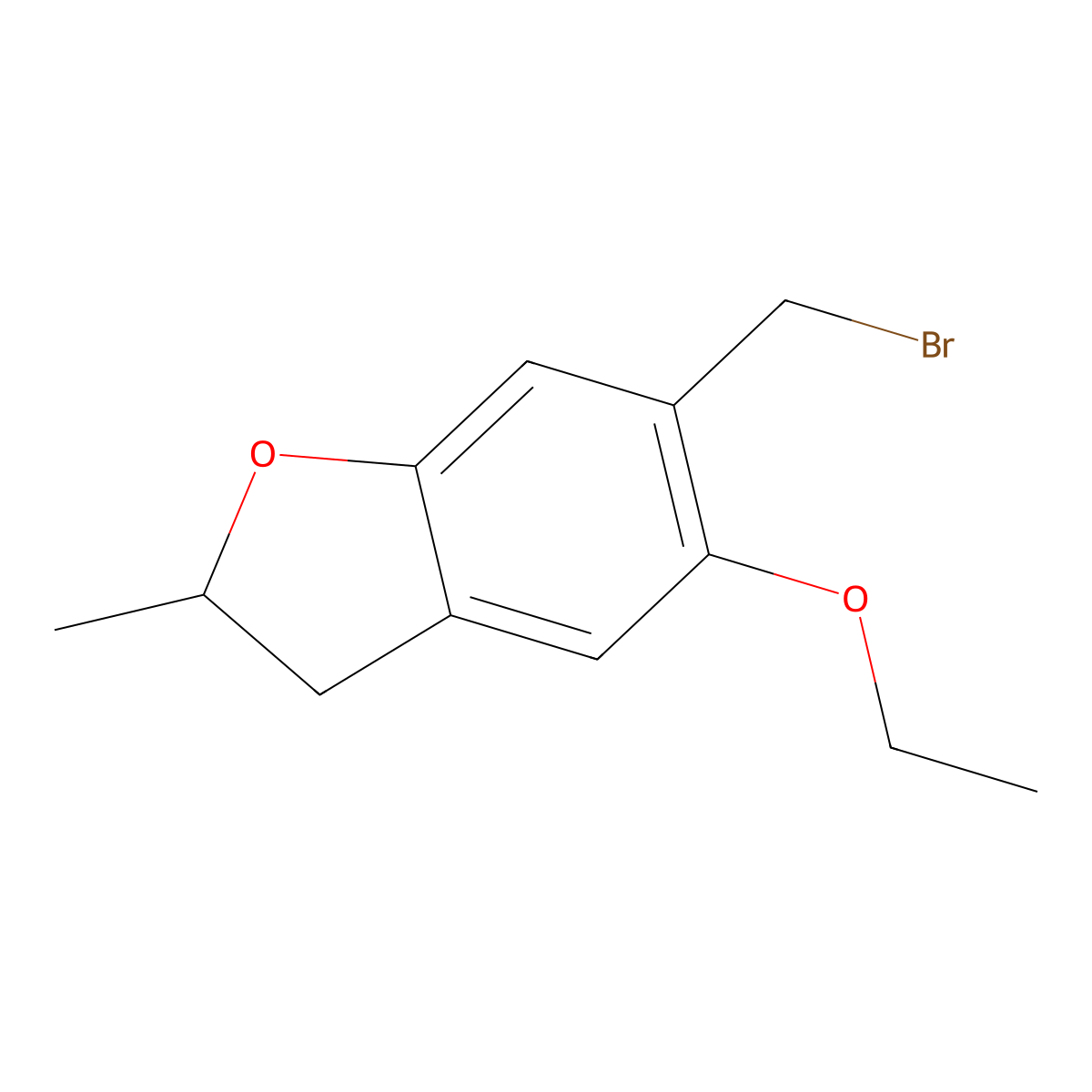 6-(Bromomethyl)-5-ethoxy-2-methyl-2,3-dihydro-1-benzofuran molecular structure, CAS 1094303-05-5
