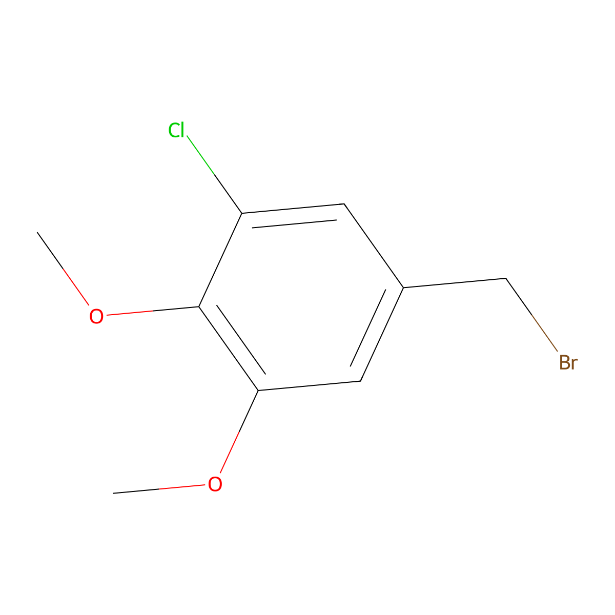 5-(Bromomethyl)-1-chloro-2,3-dimethoxybenzene molecular structure, CAS 1094303-08-8