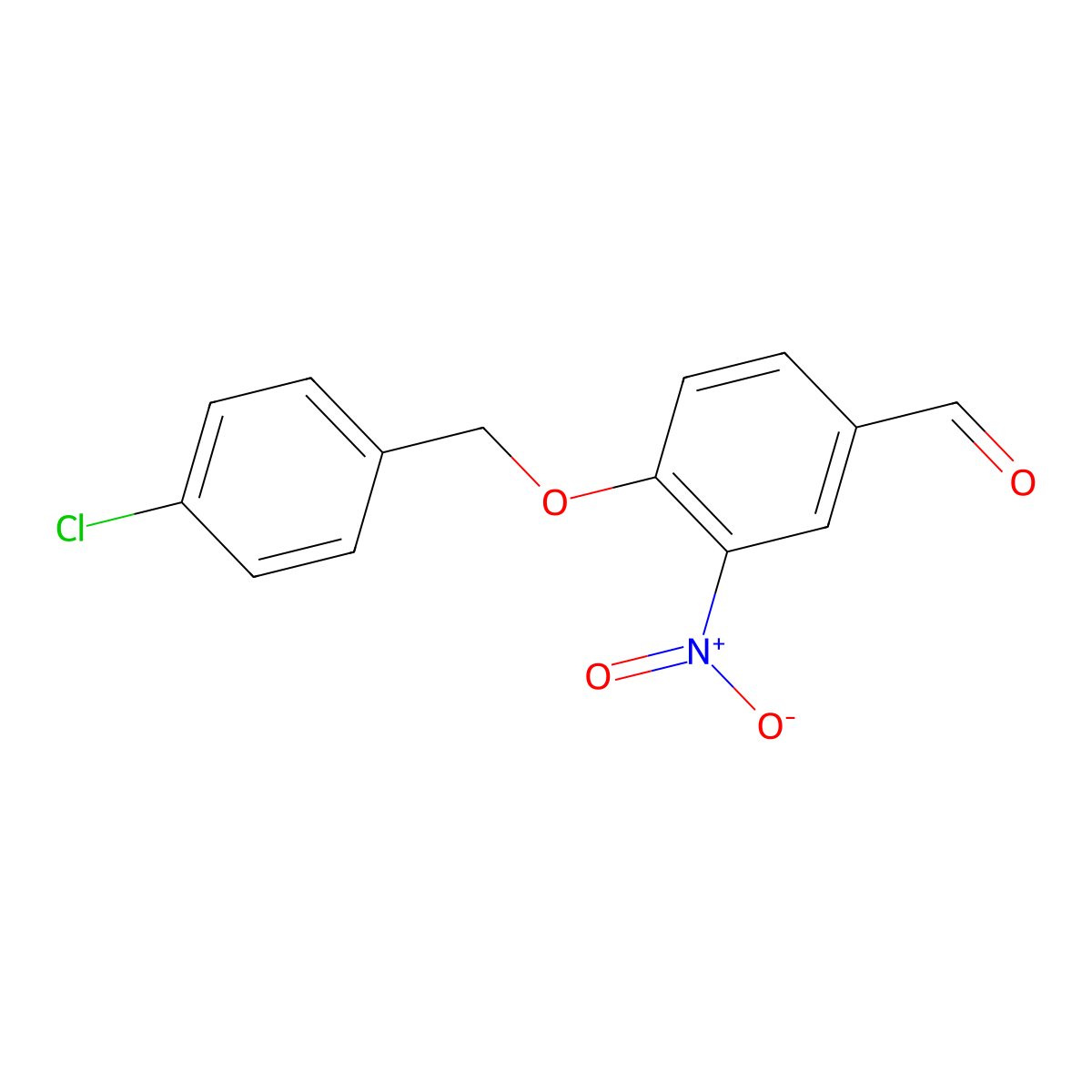 4-[(4-Chlorophenyl)methoxy]-3-nitrobenzaldehyde molecular structure, CAS 1094305-11-9