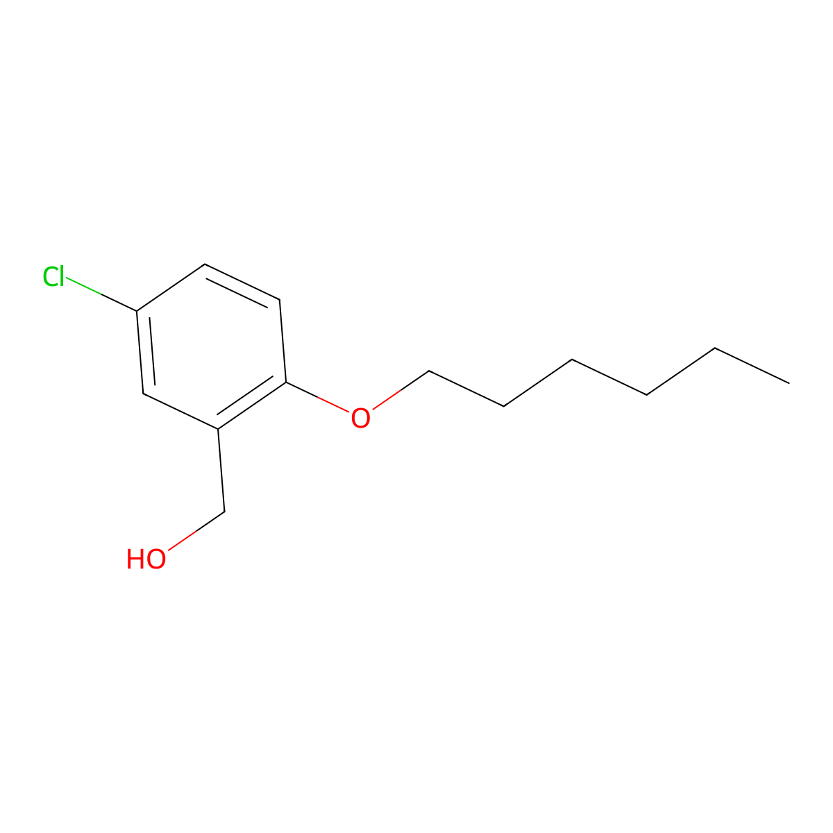(5-Chloro-2-(hexyloxy)phenyl)methanol molecular structure, CAS 1094306-18-9