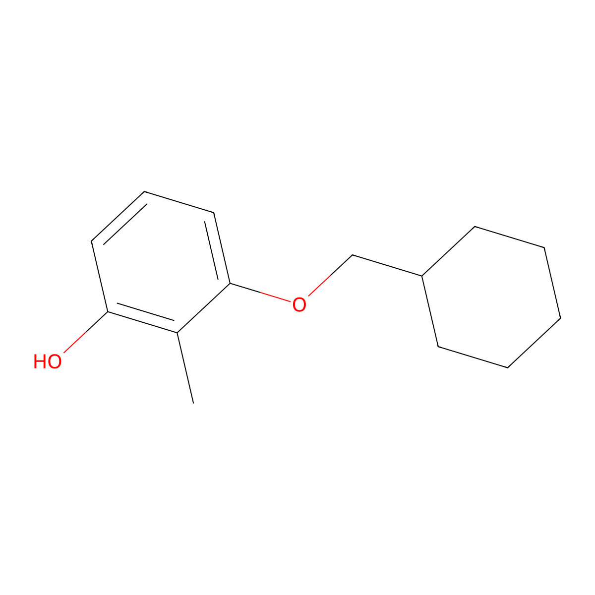 3-(Cyclohexylmethoxy)-2-methylphenol molecular structure, CAS 1094308-34-5