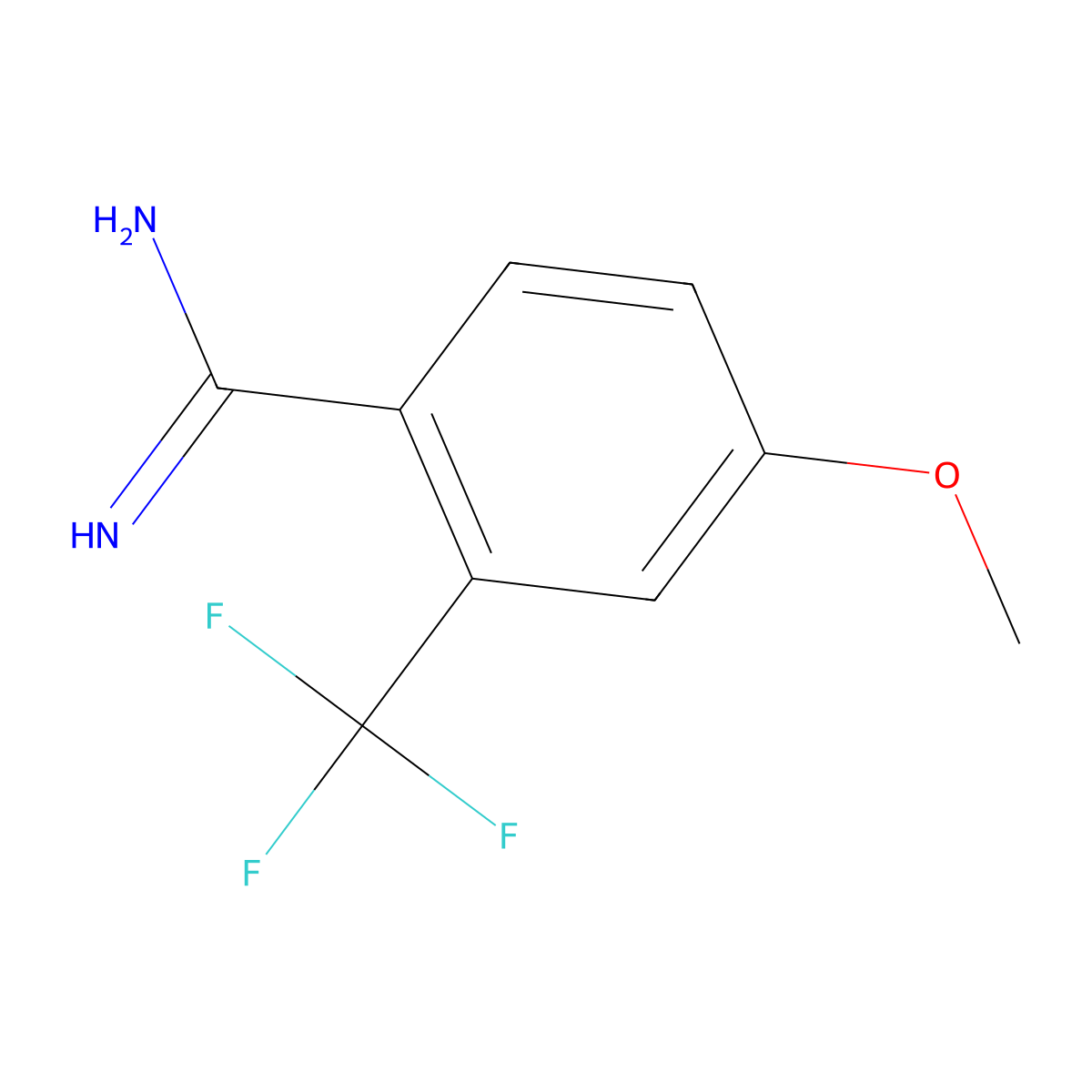 4-Methoxy-2-trifluoromethyl-benzamidine molecular structure, CAS 1094309-79-1
