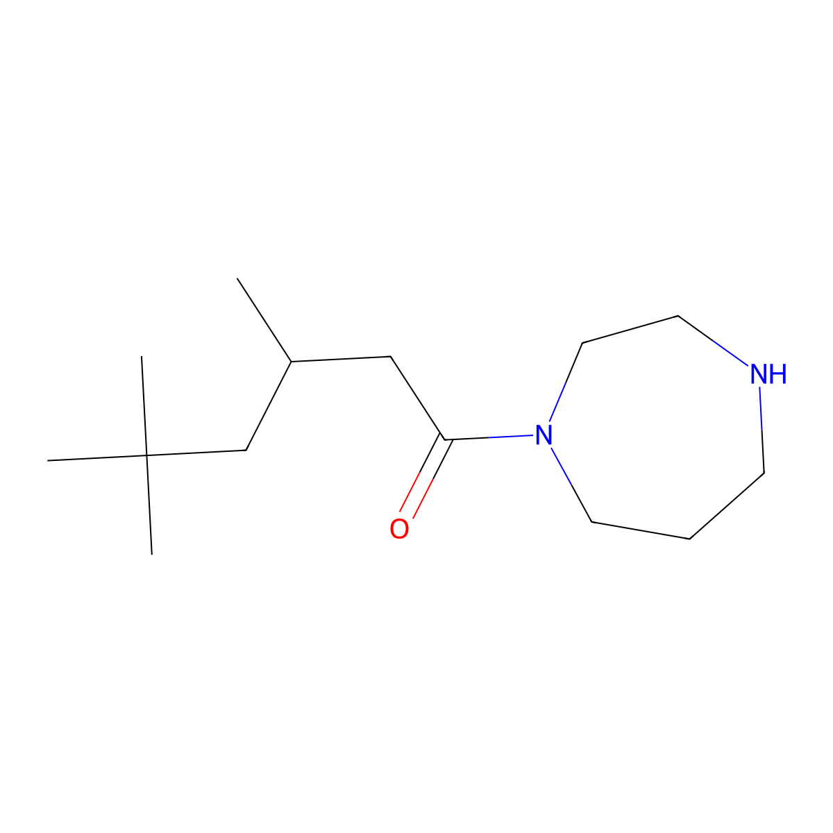 1-(1,4-Diazepan-1-yl)-3,5,5-trimethylhexan-1-one molecular structure, CAS 1094309-88-2