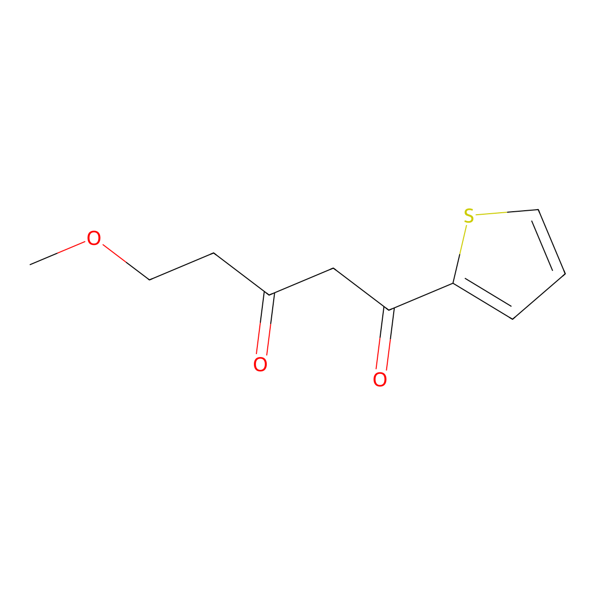 5-Methoxy-1-(thiophen-2-yl)pentane-1,3-dione molecular structure, CAS 1094310-61-8