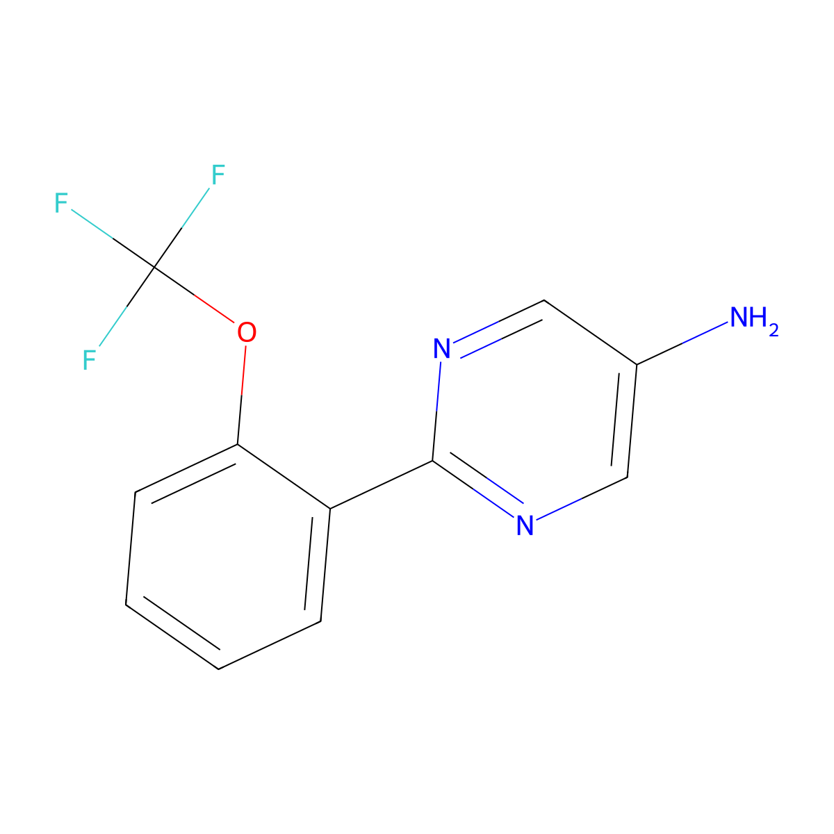 2-[2-(Trifluoromethoxy)phenyl]-5-pyrimidinamine molecular structure, CAS 1094311-63-3