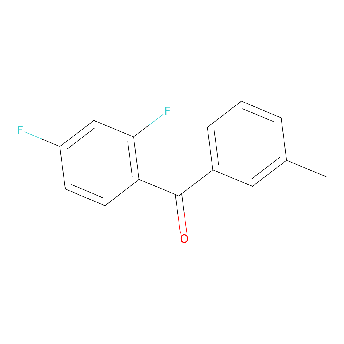 2,4-Difluoro-3'-methylbenzophenone molecular structure, CAS 1094311-95-1