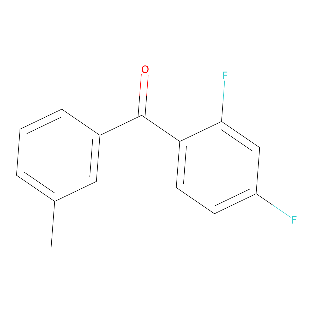 2,4-Difluoro-3'-methylbenzophenone molecular structure, CAS 1094311-95-1