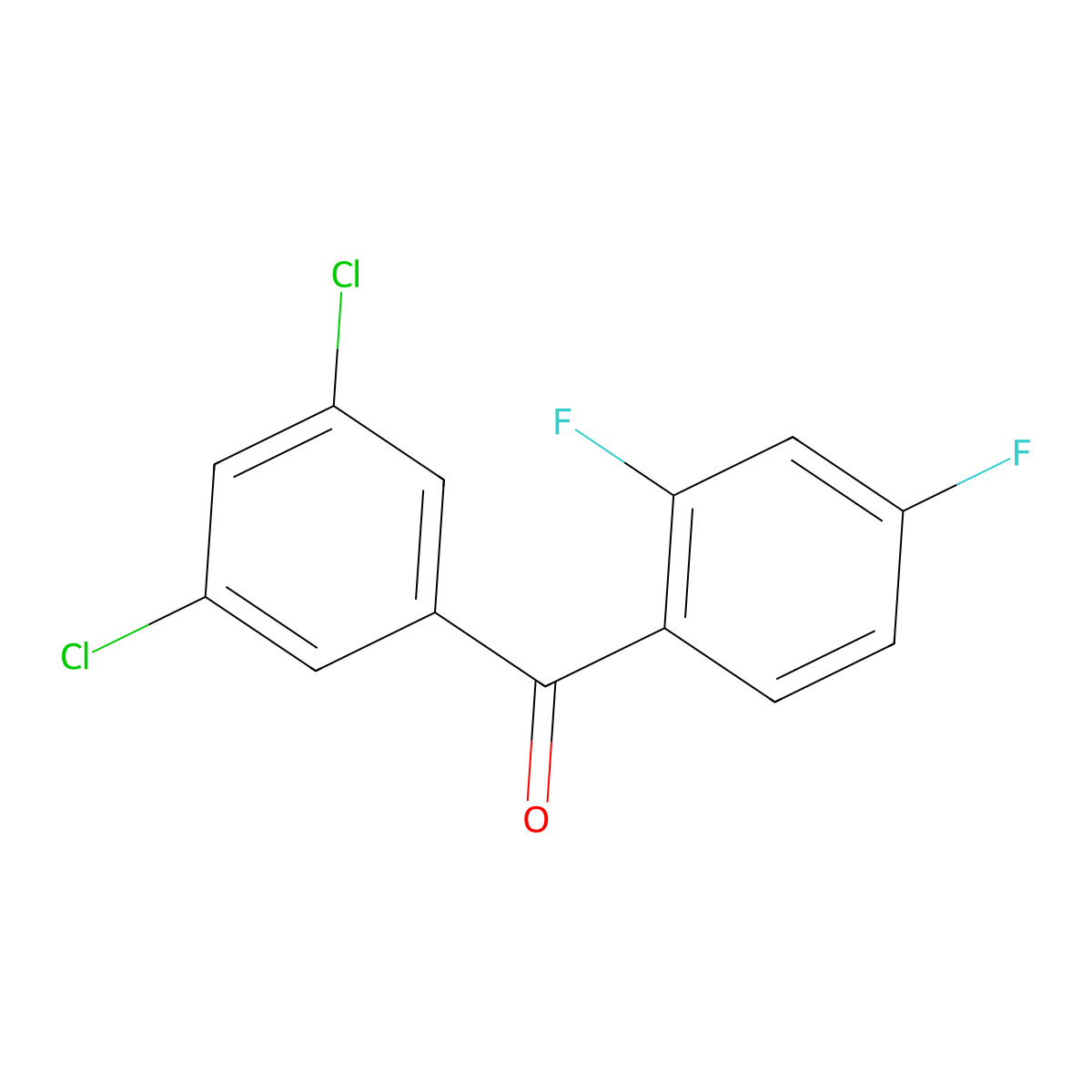3,5-Dichloro-2',4'-difluorobenzophenone molecular structure, CAS 1094311-96-2