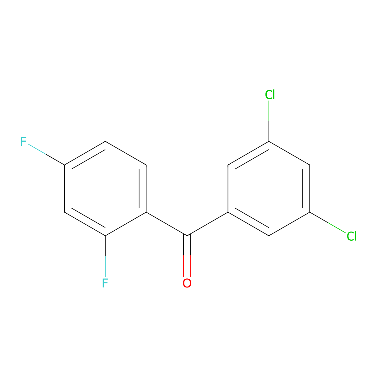 3,5-Dichloro-2',4'-difluorobenzophenone molecular structure, CAS 1094311-96-2