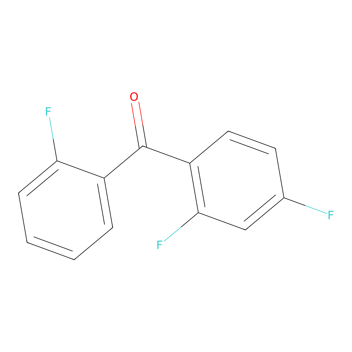 Methanone, (2,4-difluorophenyl)(2-fluorophenyl)- molecular structure, CAS 1094311-98-4