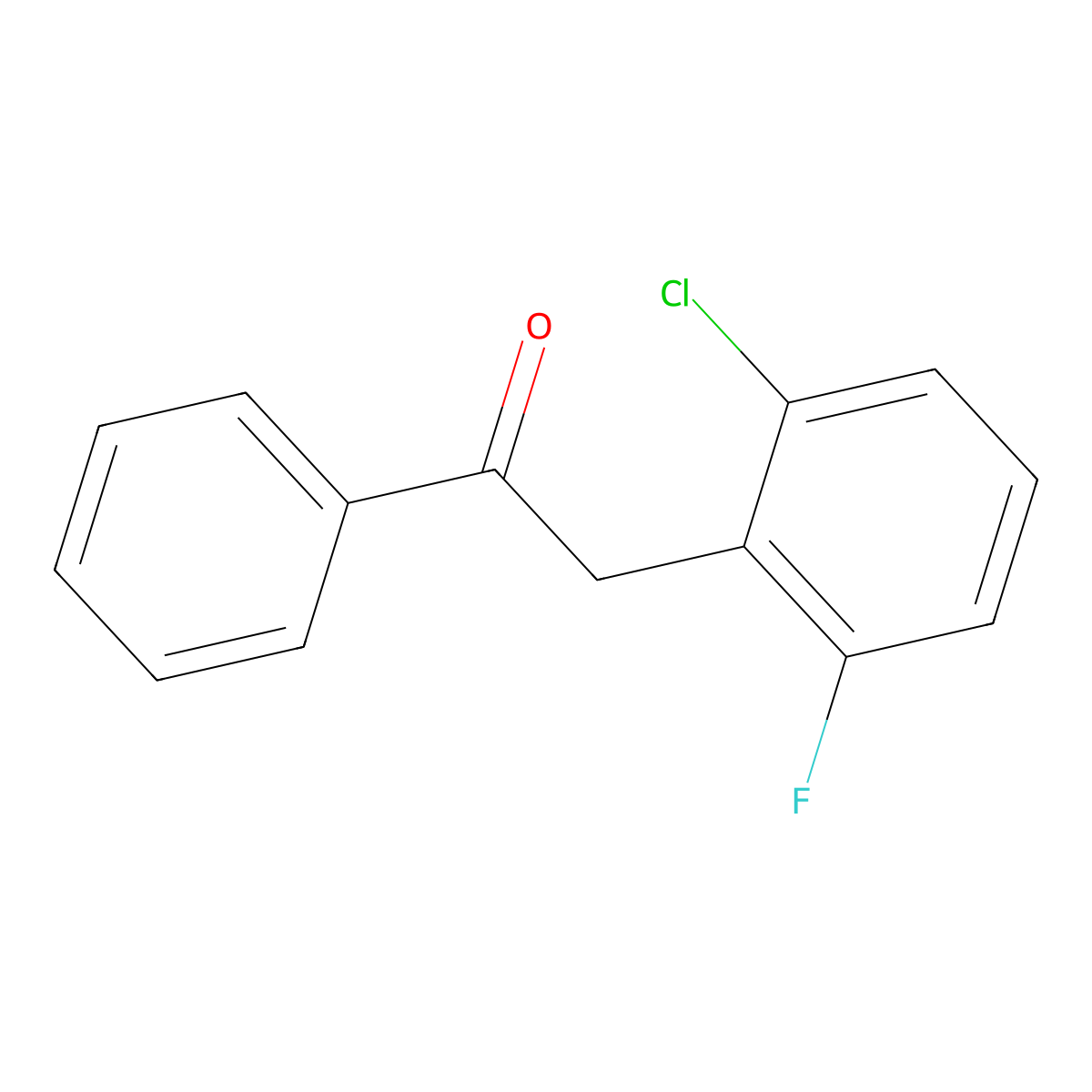 Ethanone, 2-(2-chloro-6-fluorophenyl)-1-phenyl- molecular structure, CAS 1094313-21-9