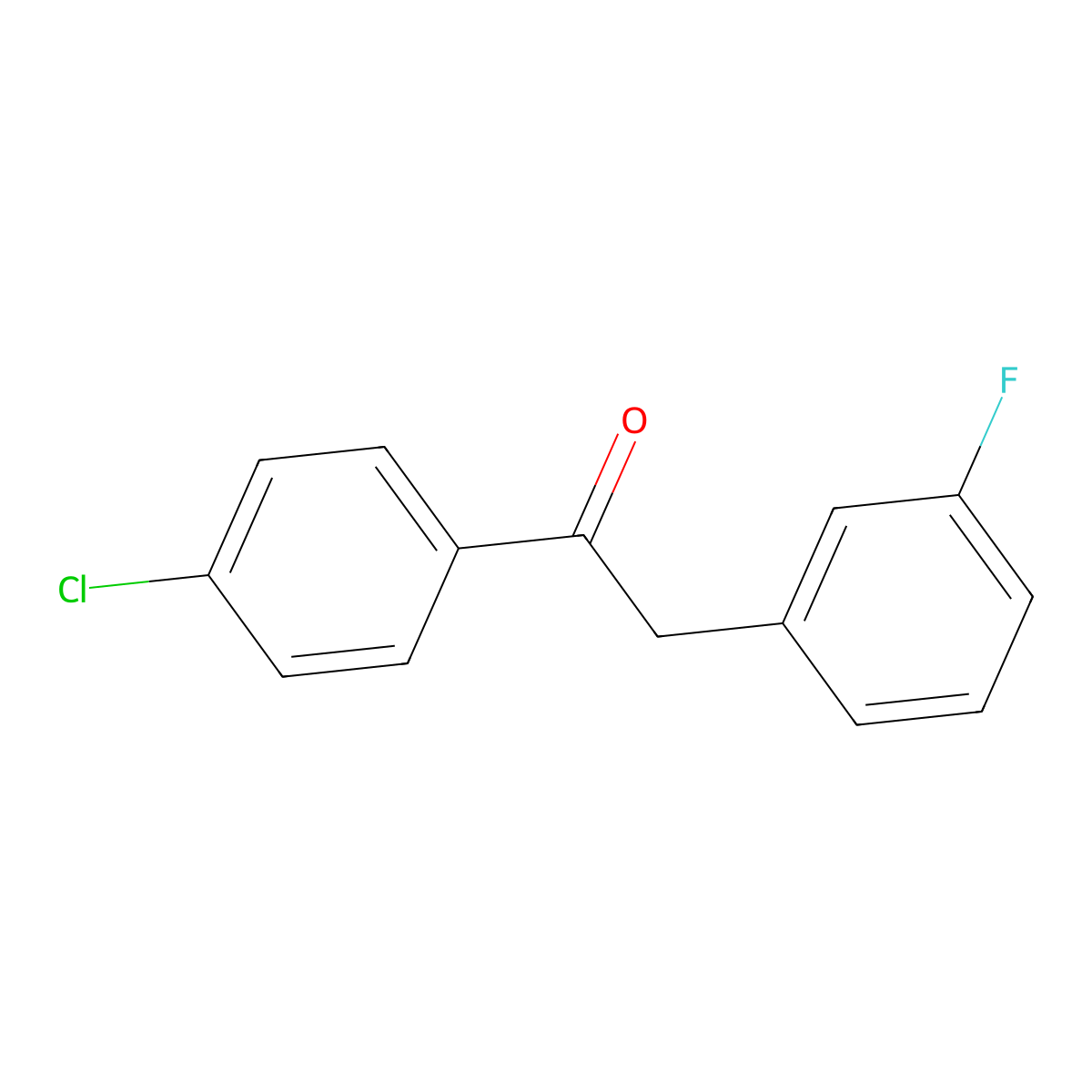 1-(4-Chlorophenyl)-2-(3-fluorophenyl)ethanone molecular structure, CAS 1094313-25-3