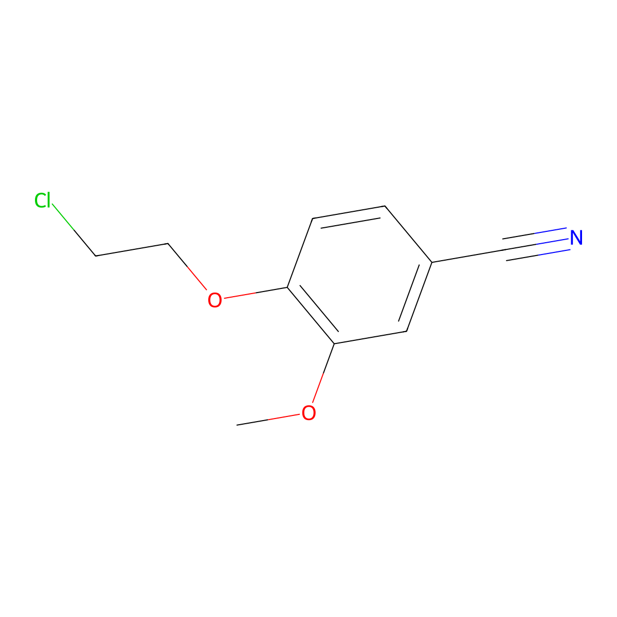 4-(2-Chloroethoxy)-3-methoxybenzonitrile molecular structure, CAS 1094313-50-4