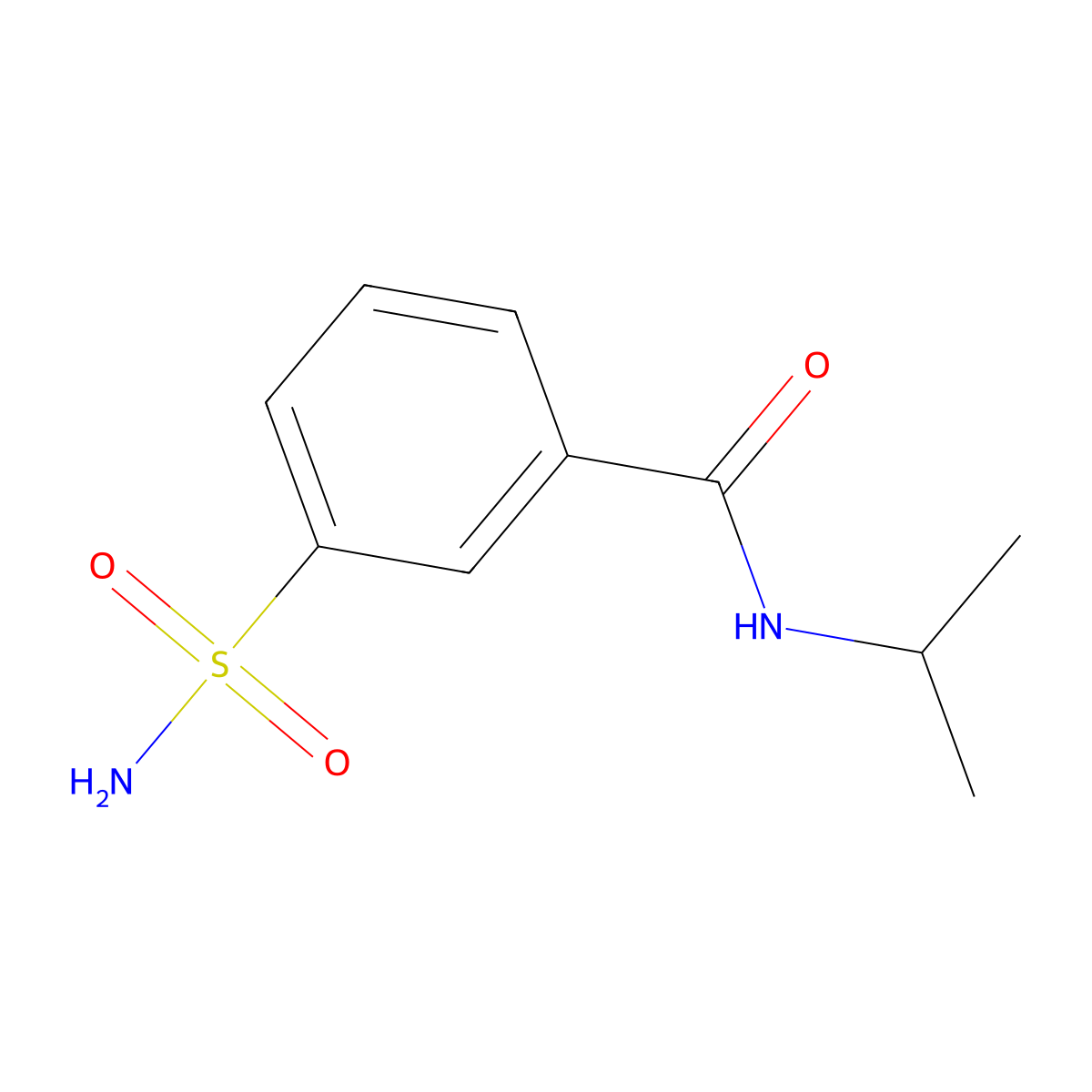 N-(propan-2-yl)-3-sulfamoylbenzamide molecular structure, CAS 1094316-66-1