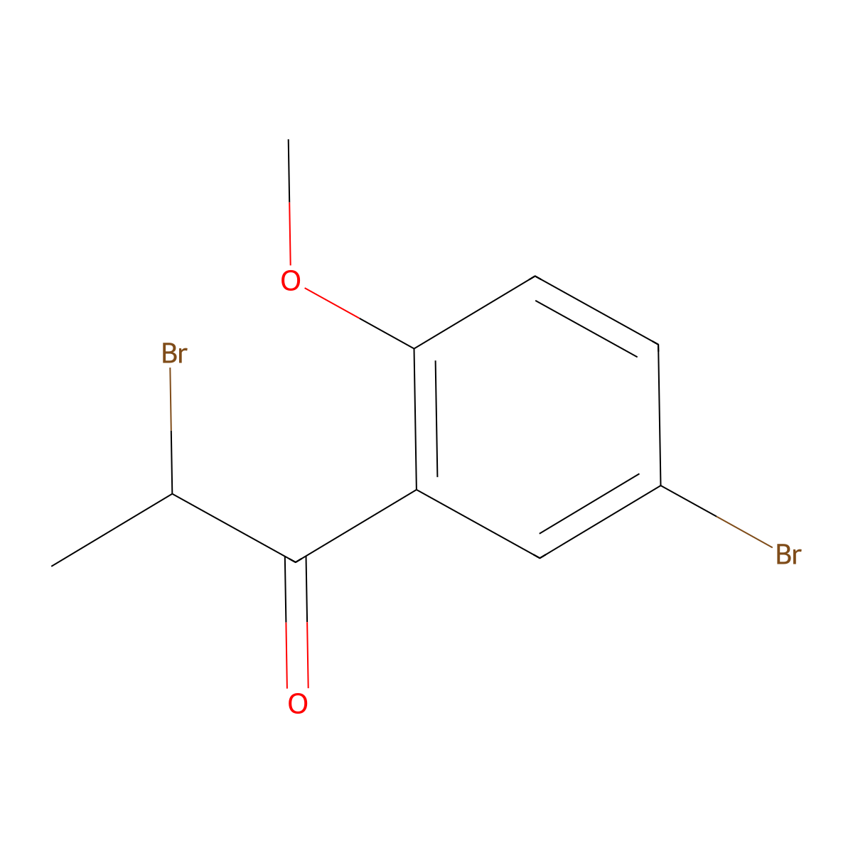 2-Bromo-1-(5-bromo-2-methoxyphenyl)propan-1-one molecular structure, CAS 1094318-22-5