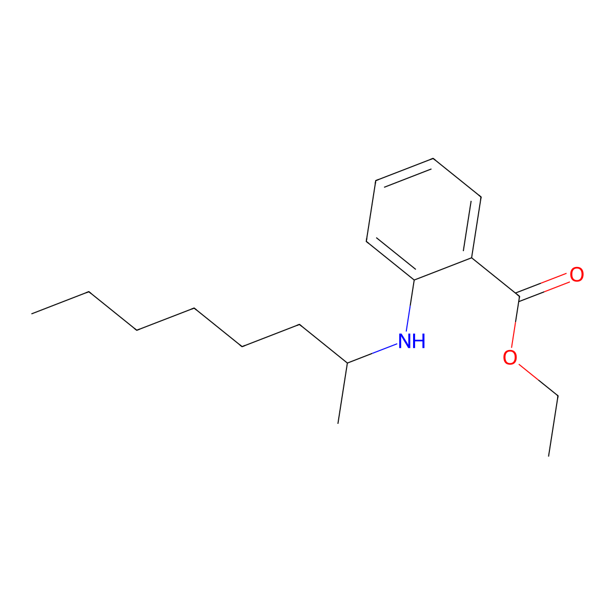 Ethyl 2-[(octan-2-yl)amino]benzoate molecular structure, CAS 1094318-54-3