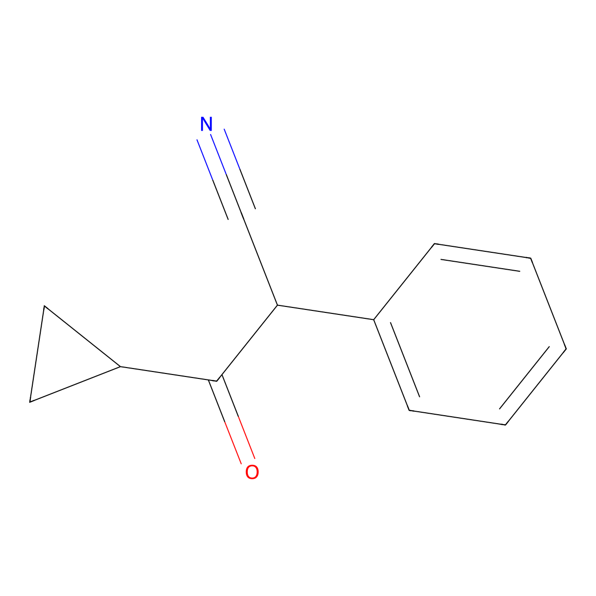3-Cyclopropyl-3-oxo-2-phenylpropanenitrile molecular structure, CAS 1094320-77-0