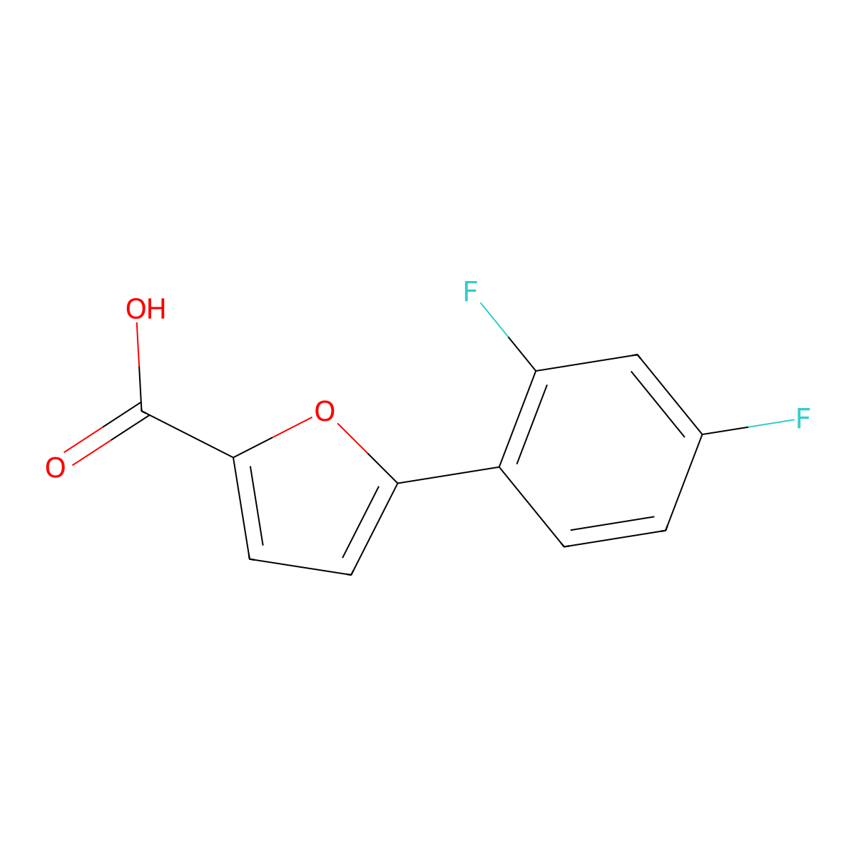 5-(2,4-Difluorophenyl)furan-2-carboxylic acid molecular structure, CAS 1094322-49-2