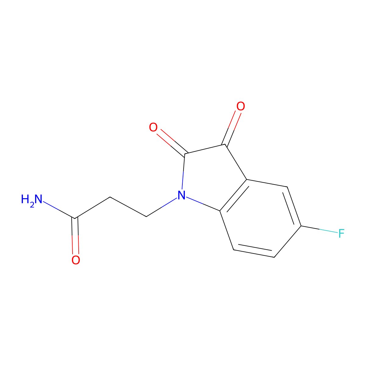 3-(5-fluoro-2,3-dioxo-2,3-dihydro-1H-indol-1-yl)propanamide molecular structure, CAS 1094323-12-2