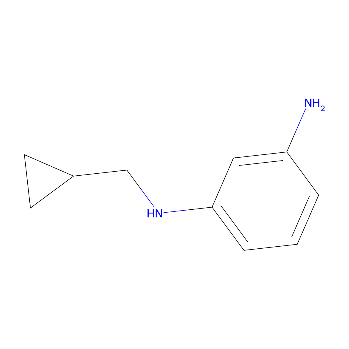 1-N-(cyclopropylmethyl)benzene-1,3-diamine molecular structure, CAS 1094324-01-2