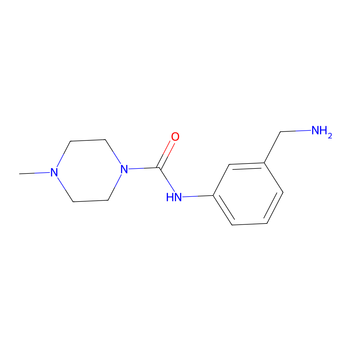 N-[3-(aminomethyl)phenyl]-4-methylpiperazine-1-carboxamide molecular structure, CAS 1094324-69-2